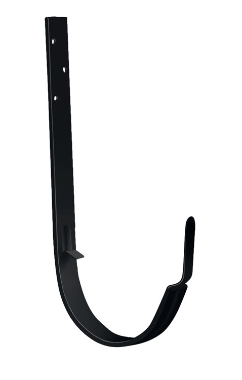 Кронштейн желоба длинный D125 GL Optima Matt, 9005 чёрный матовый