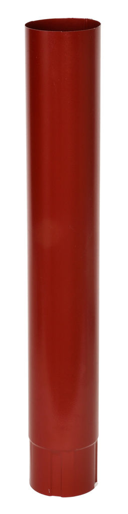 Труба водосточная металлическая D90х1000мм Icopal, труба водосточная красная