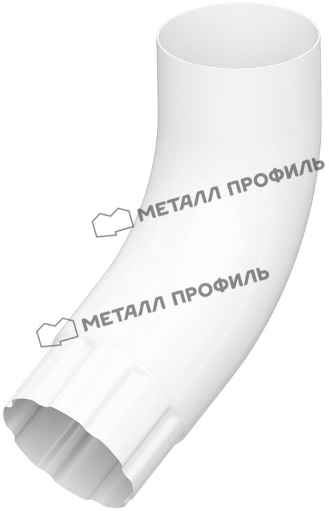 колено водосточной трубы МП Престиж 9010 белый