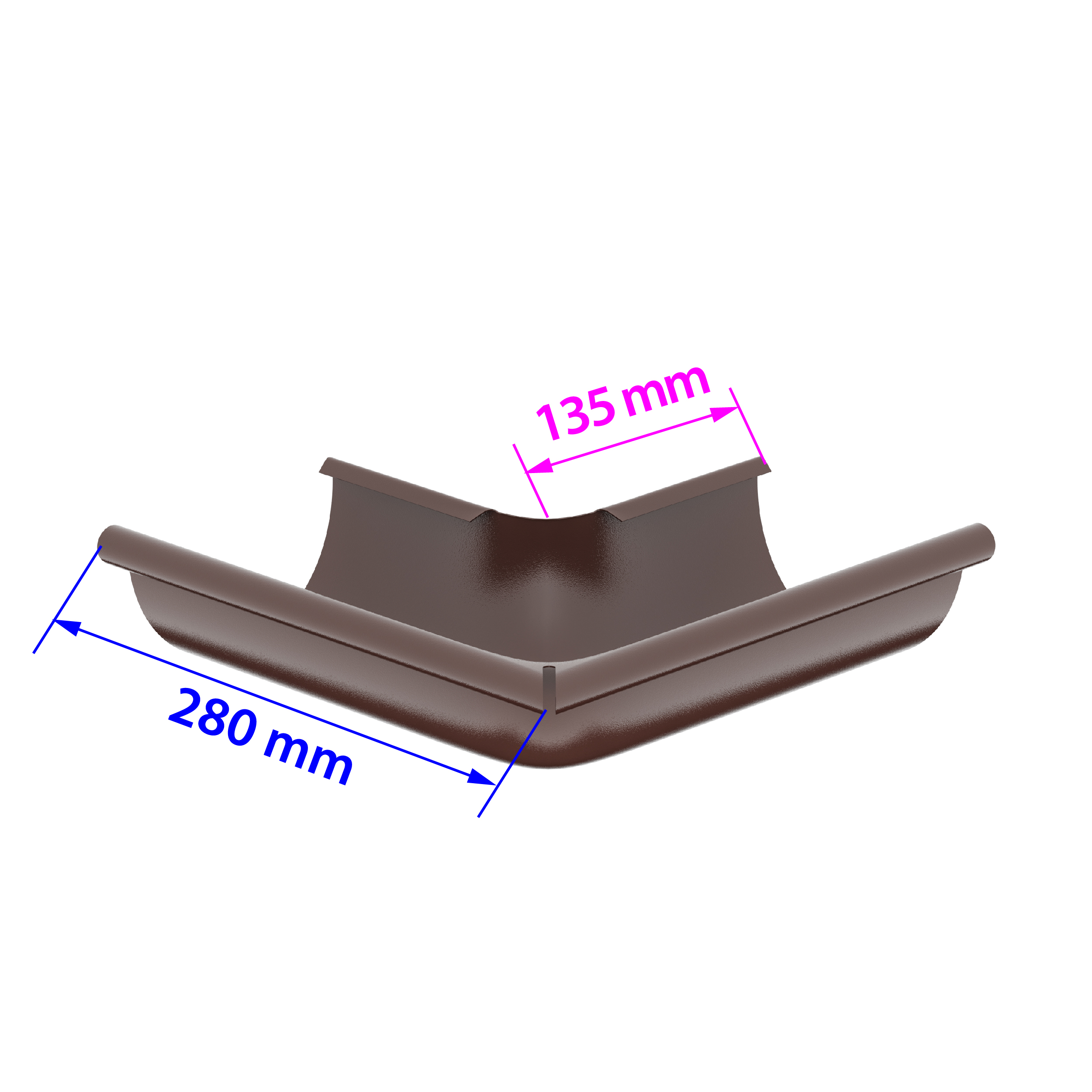 Угол желоба внешний 90° D125 PU Stynergy