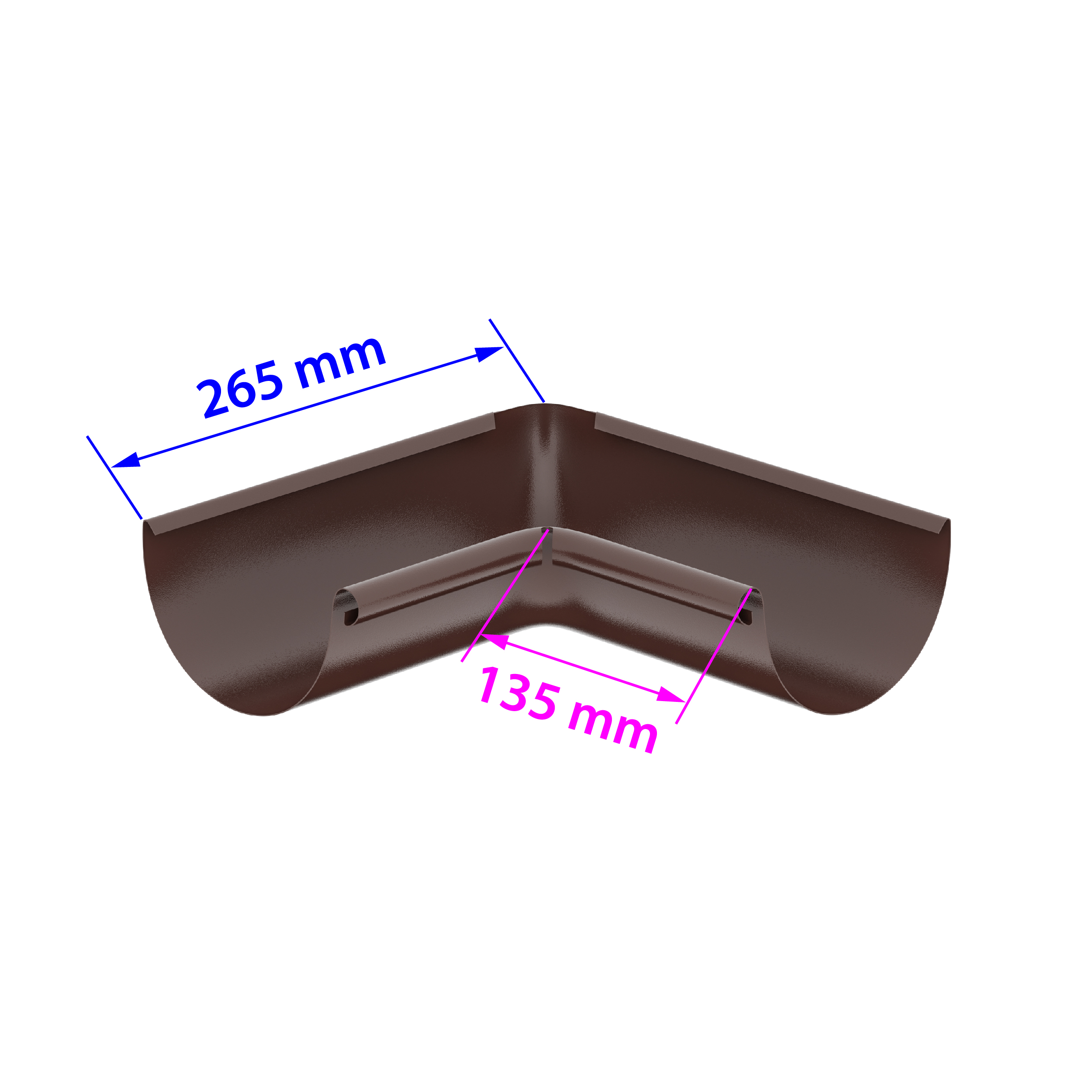 Угол желоба внутренний 90° D125 PU Stynergy