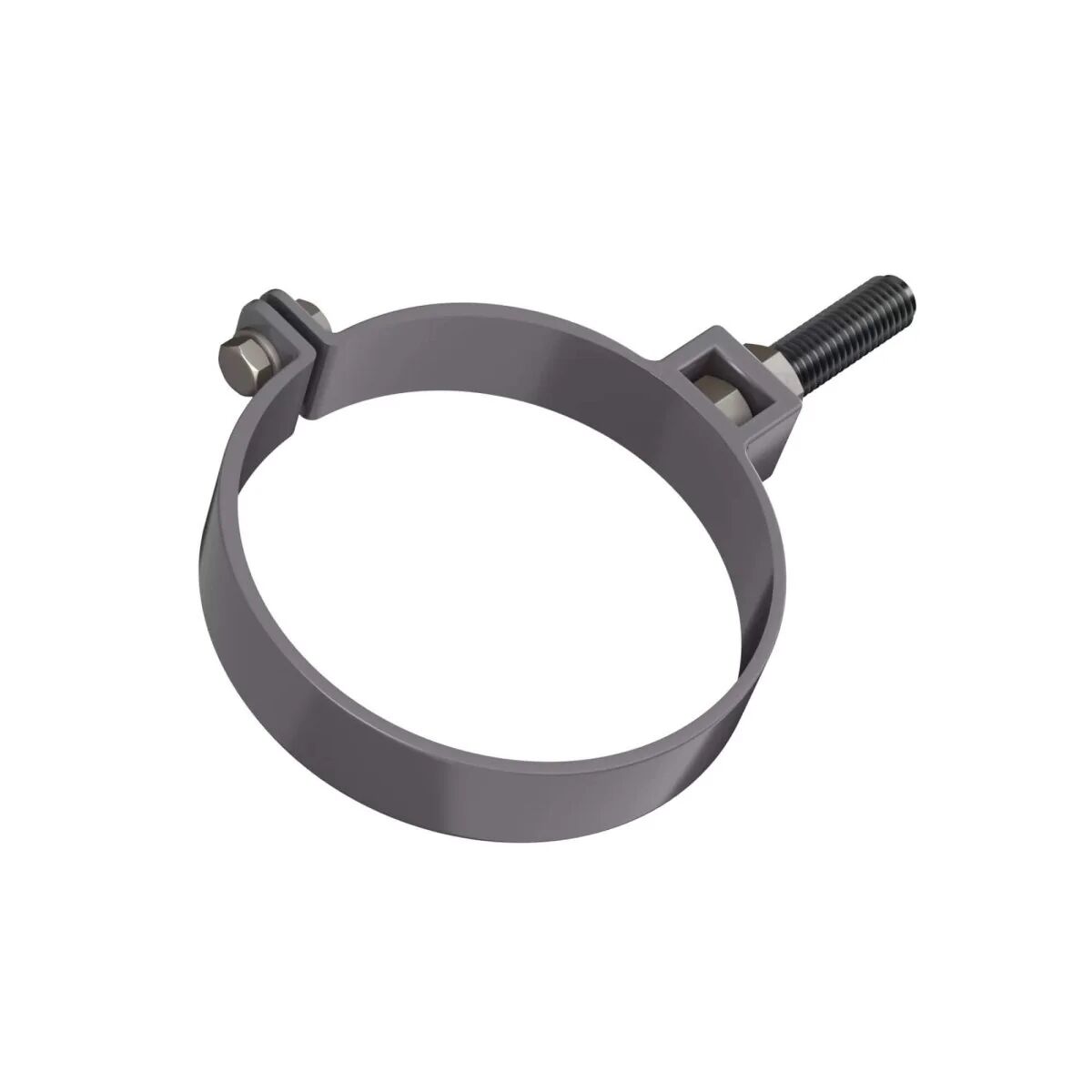 Хомут трубы универсальный L=180мм D82 серый (7024) ТН ПВХ 120шт/уп, Серый 7024