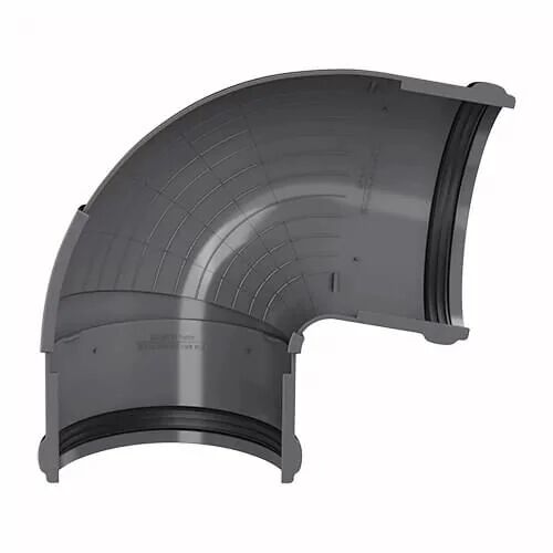 Угол желоба регулируемый 90°-150° D125 серый (7024) ТН ПВХ 16шт/уп, Серый 7024