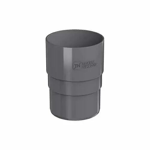 Соединитель (муфта) трубы D82 серый (7024) ТН ПВХ 56шт/уп, Серый 7024