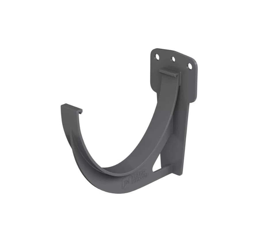 Кронштейн желоба пластиковый D125 серый (7024) ТН ПВХ 120шт/уп, Серый 7024