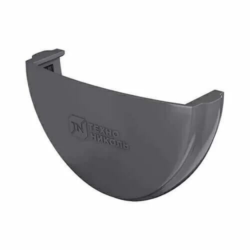 Заглушка желоба D125 серый (7024) ТН ПВХ 100шт/уп, Серый 7024