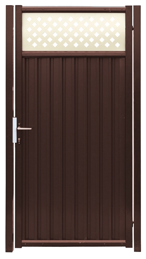 Калитка Эстет плюс 2,4м Grand Line, Калитка Estet Plus 2400х1000мм 8017/1014 коричневый Grand Line купить в Санкт-Петербурге Калитка Эстет плюс 2,4м Grand Line, Калитка Estet Plus 2400х1000мм 8017/1014 коричневый Grand Line