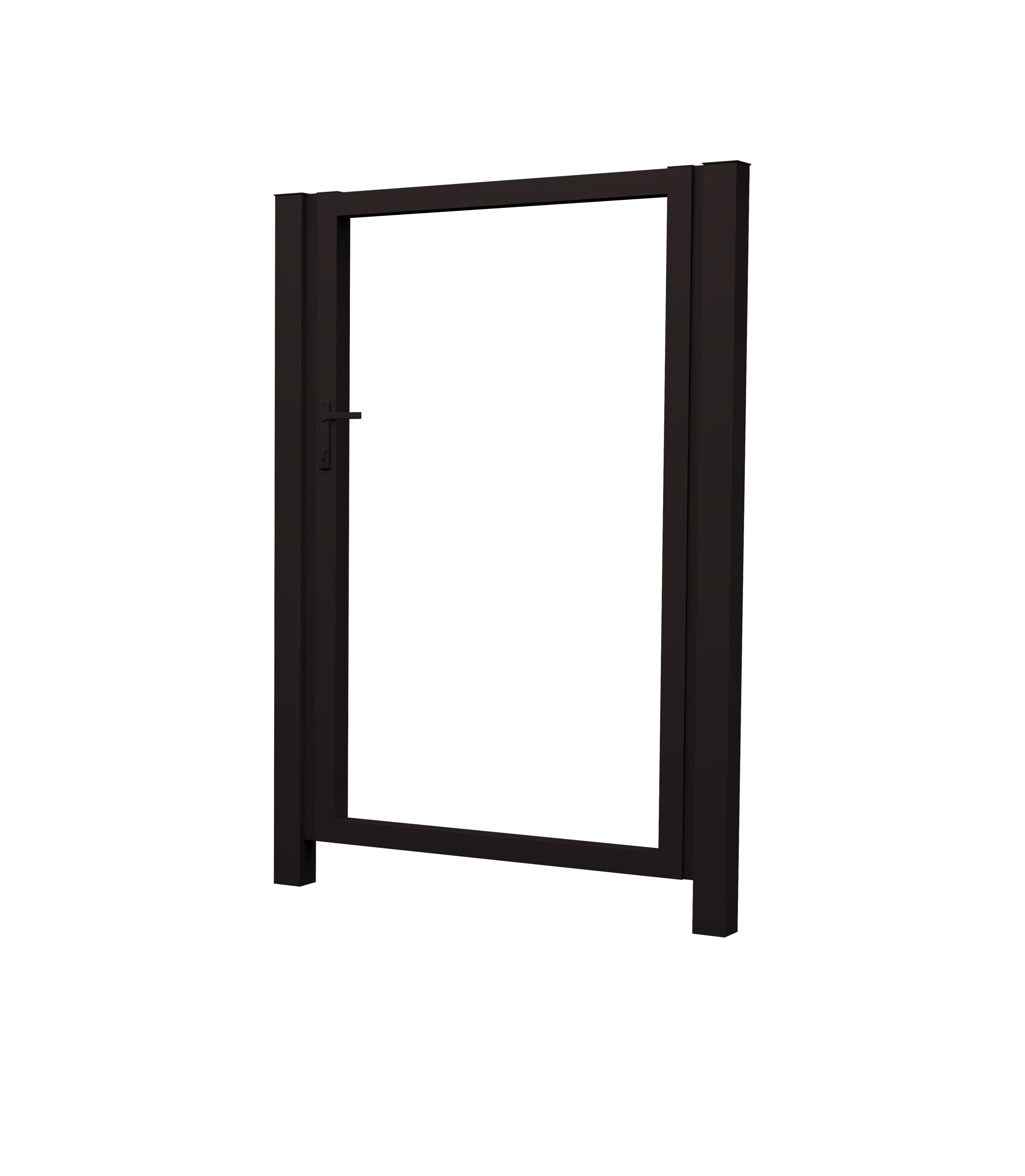 Калитка жалюзи 2.0х1 9005 черный без заполнения GL, Калитка жалюзи 2.0х1 9005 черный без заполнения GL