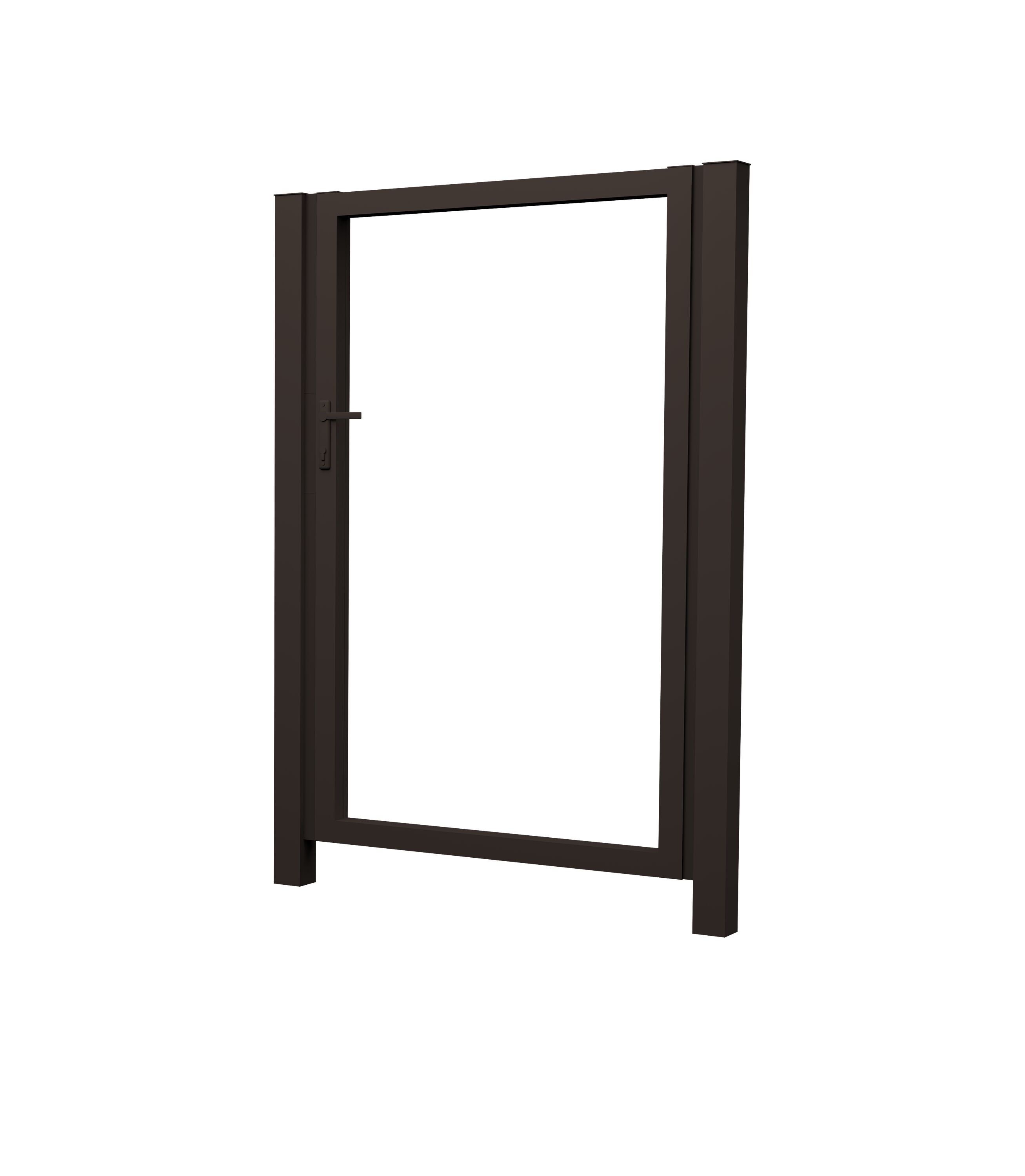 Калитка жалюзи 2.0х1 RR32 (темно-коричневый) без заполнения GL, Калитка жалюзи 2.0х1 RR32 (темно-коричневый) без заполнения GL