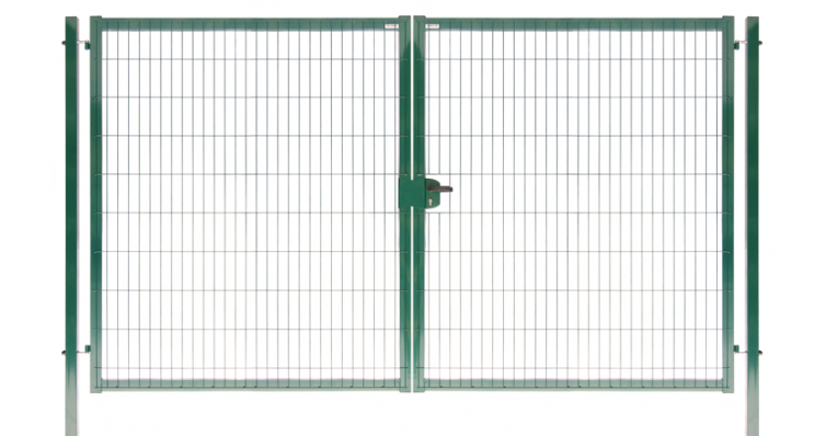 Ворота распашные Medium New Nolock 2,43х4,0 м, зеленый 6005