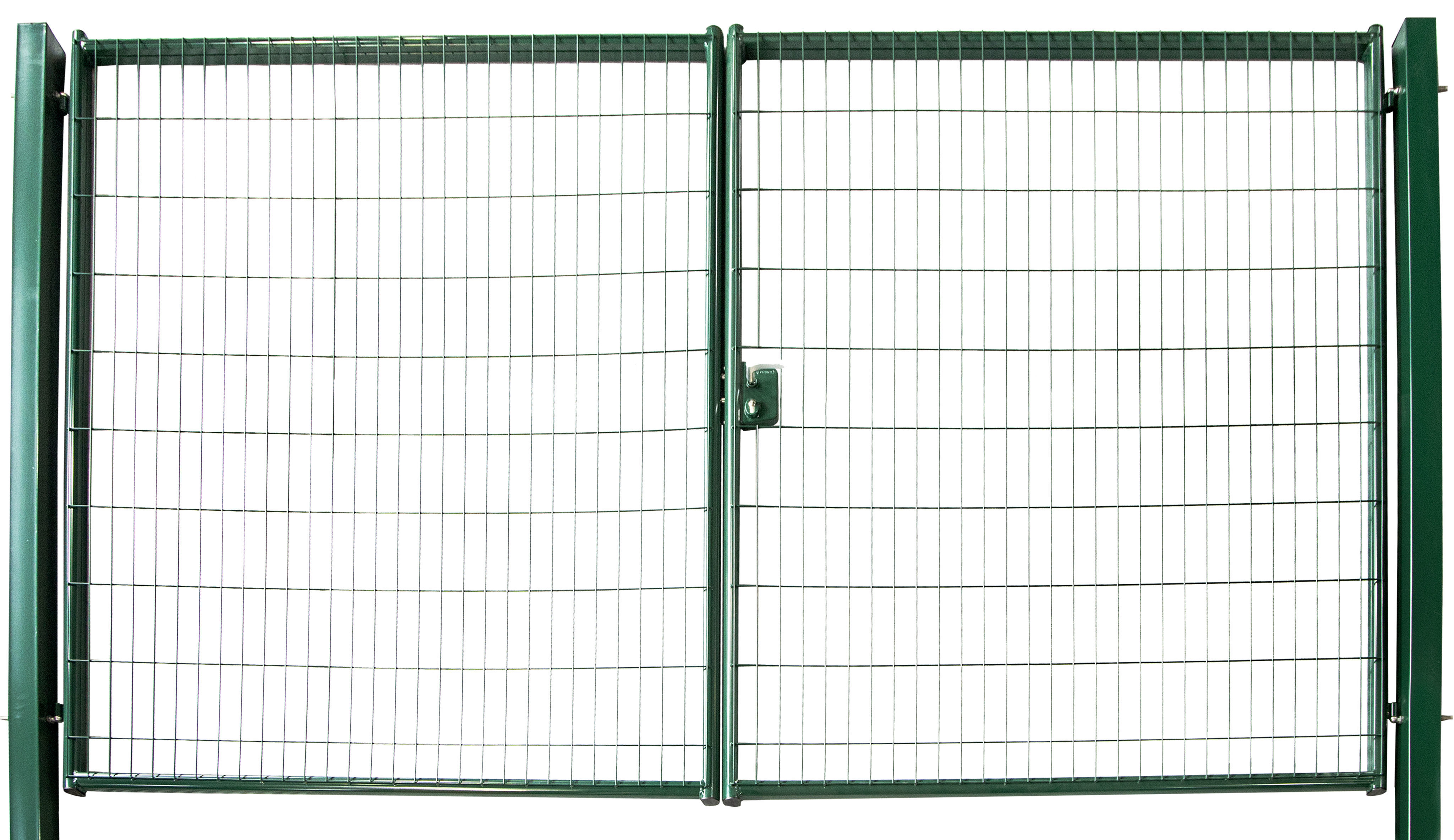 Ворота распашные Medium New lock 2,43х4,0 м, зеленый 6005