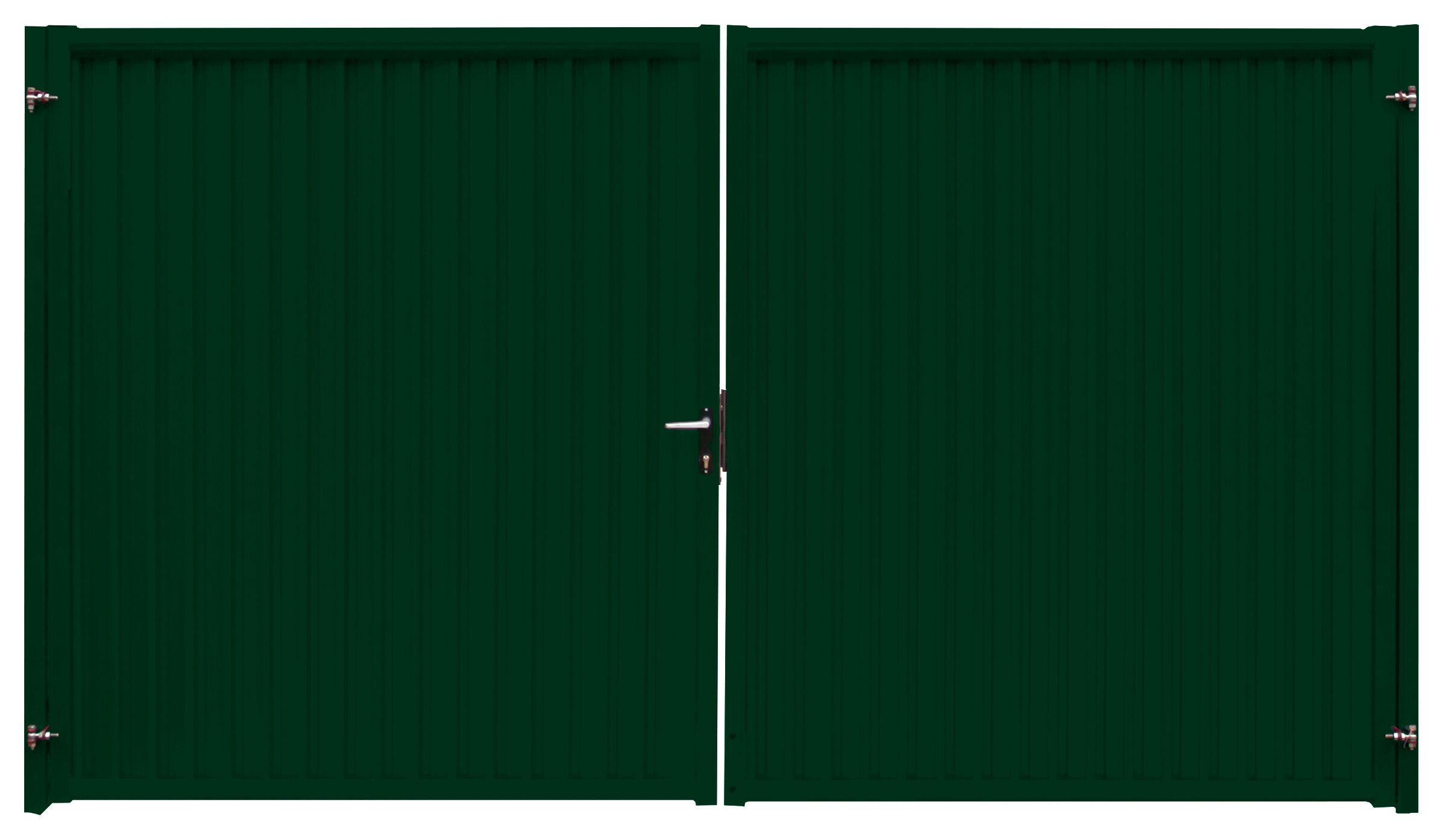 Ворота распашные Estet 1650х3600мм 6005 темно-зеленый Grand Line, Ворота распашные Estet 1650х3600мм 6005 темно-зеленый Grand Line