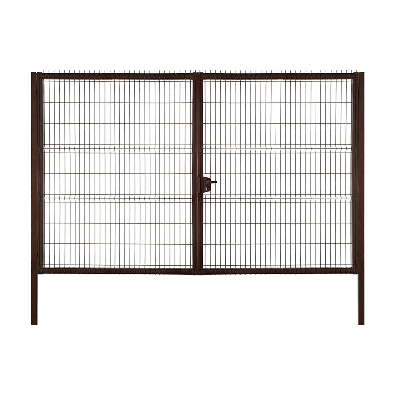 Ворота распашные Profi Lock 2430х4000мм 8017 коричневый Grand Line, Ворота распашные Profi Lock 2430х4000мм 8017 коричневый Grand Line