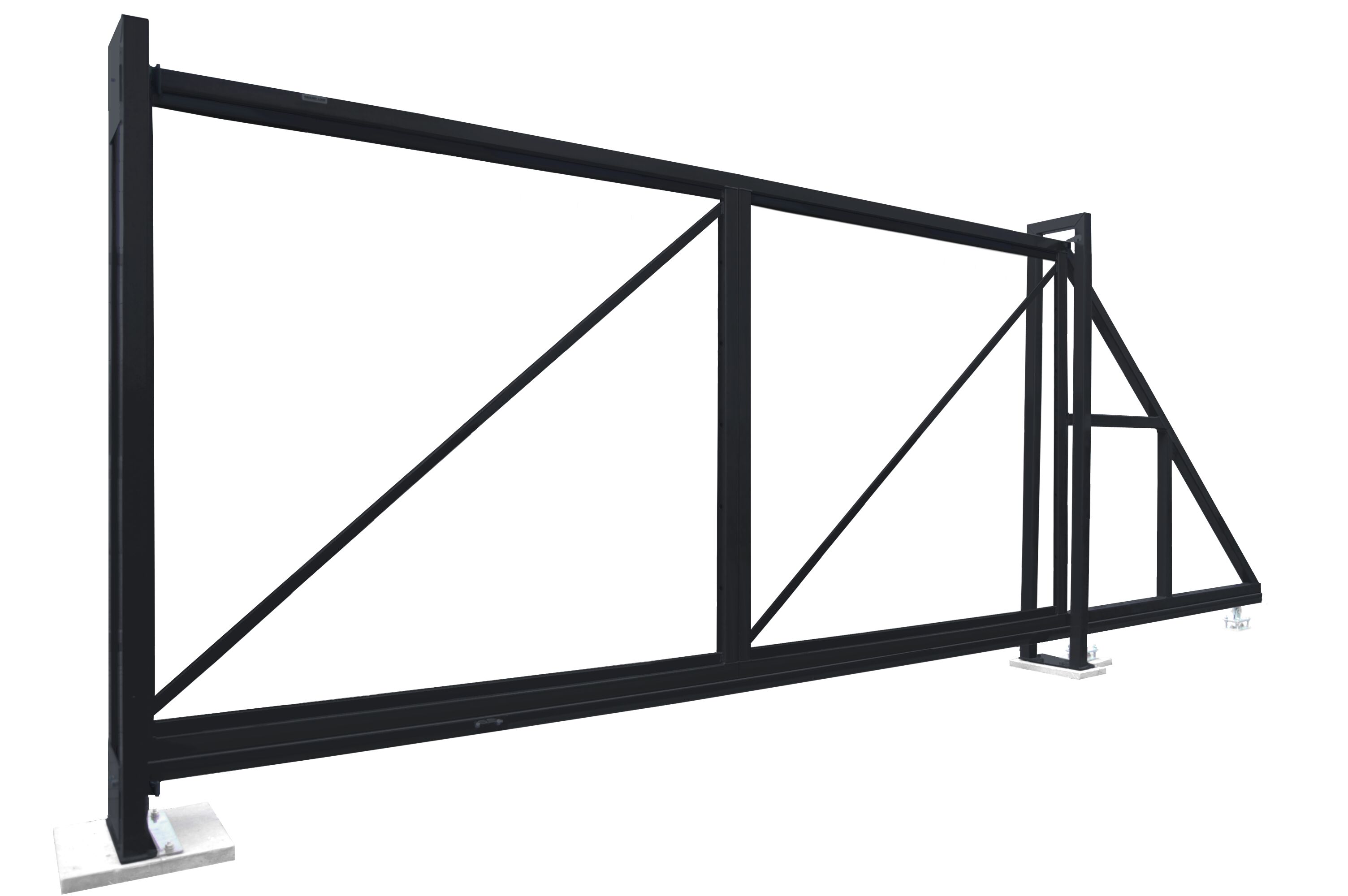 Ворота откатные Colority Zinc 2030х5000мм 7024 темно-серый Grand Line, Ворота откатные Colority Zinc 2030х5000мм 7024 темно-серый Grand Line