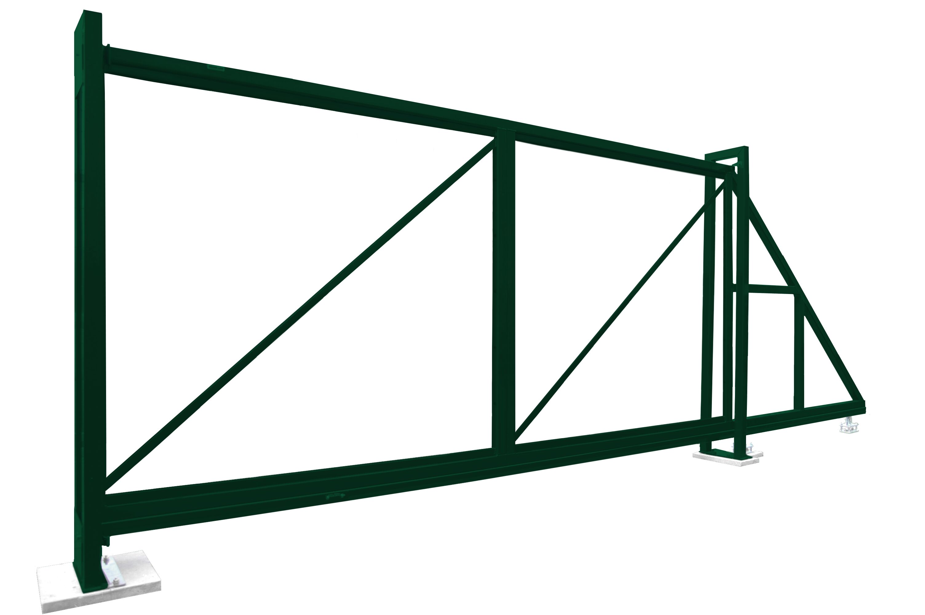 Ворота откатные Colority Zinc 2030х6000мм 6005 темно-зеленый Grand Line, Ворота откатные Colority Zinc 2030х6000мм 6005 темно-зеленый Grand Line