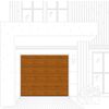 Ворота гаражные секционные Золотой дуб классик Prestige Lux L-гофр smooth 4000х2250мм ALUTECH