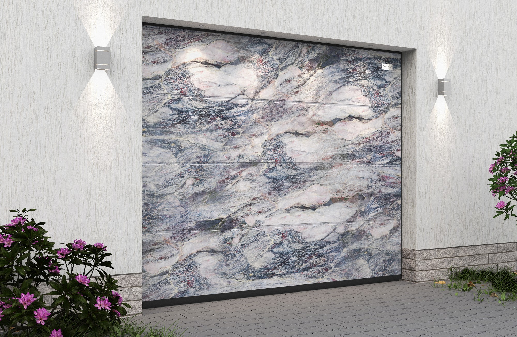 Ворота гаражные секционные Prestige Lux L-гофр smooth 4000х2500мм ALUTECH, Selebrity