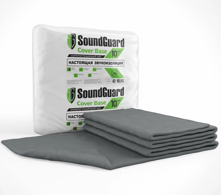 Мат SoundGuard Cover Base 5000х1500х10 мм (7.5 м2 в уп), Мат SoundGuard Cover Base 5000х1500х10 мм (7.5 м2 в уп)