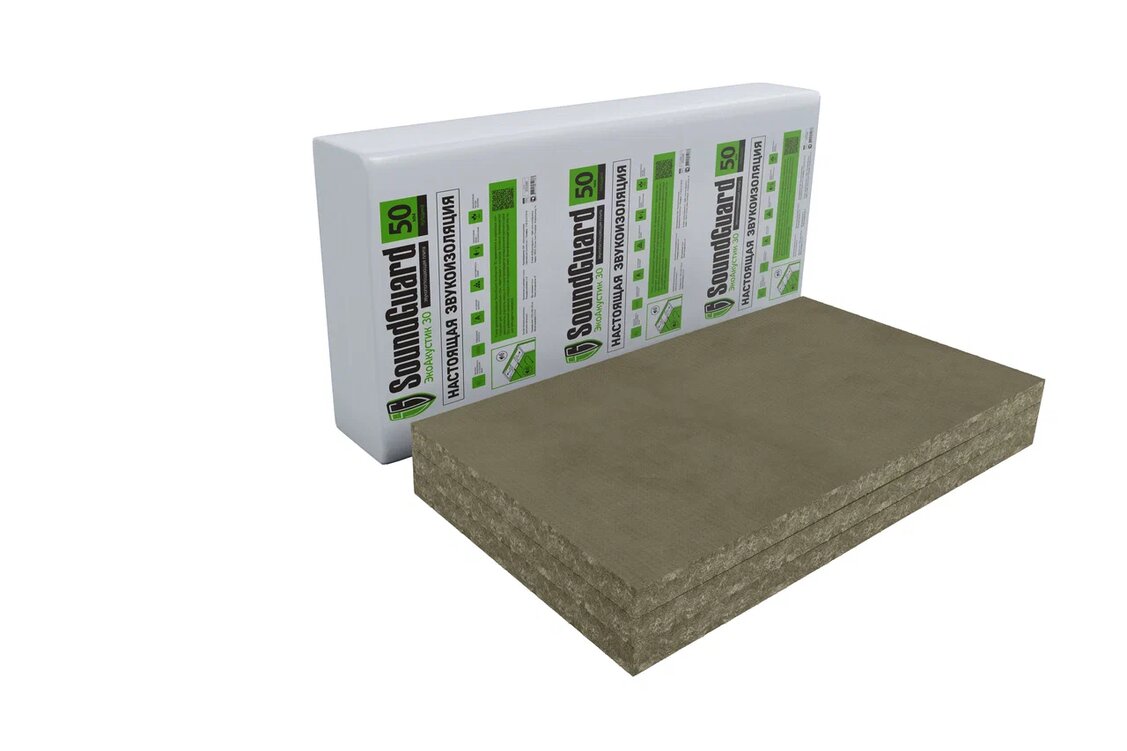 Плита звукопоглощающая SoundGuard ЭкоАкустик 30, ЭкоАкустик 30 купить в Санкт-Петербурге Плита звукопоглощающая SoundGuard ЭкоАкустик 30, ЭкоАкустик 30