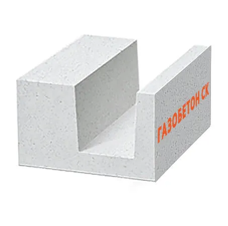 U-блок D500 Газобетон СК 500*250*375 мм купить в Санкт-Петербурге