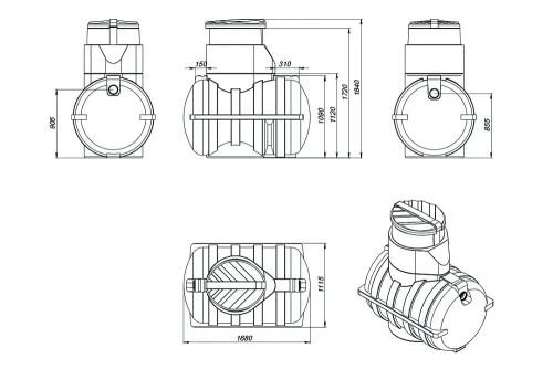 Септик Rostok Дачный черный купить в Санкт-Петербурге