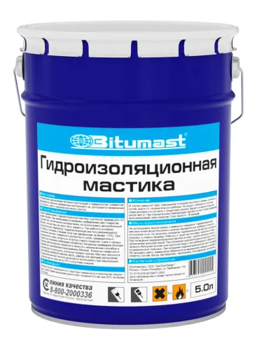  Мастика гидроизоляционная Bitumast, 5л купить в Санкт-Петербурге