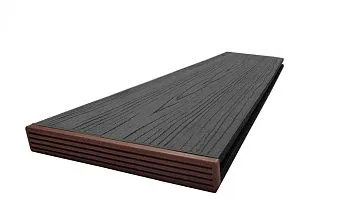 Террасная доска Slim 3D с тиснением под дерево антрацит  купить в Санкт-Петербурге