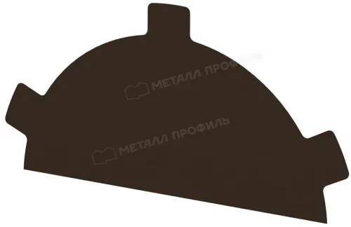 Заглушка конька полукруглого простая PE Norman купить в Санкт-Петербурге