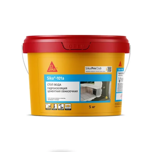 Sika 101A ведро 5 кг Тонкослойная гидроизоляция на 1К цементной основе купить в Санкт-Петербурге