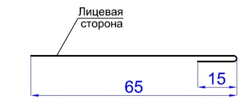 Планка завершающая 65x3000мм Ecosteel, Ecosteel Matt, Ecosteel Textur купить в Санкт-Петербурге