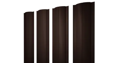 Металлический штакетник Полукруглый Slim прямой PE двусторонний 0.40мм купить в Санкт-Петербурге