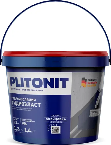 PLITONIT ГидроЭласт -1,2 эластичная гидроизоляционная мастика купить в Санкт-Петербурге