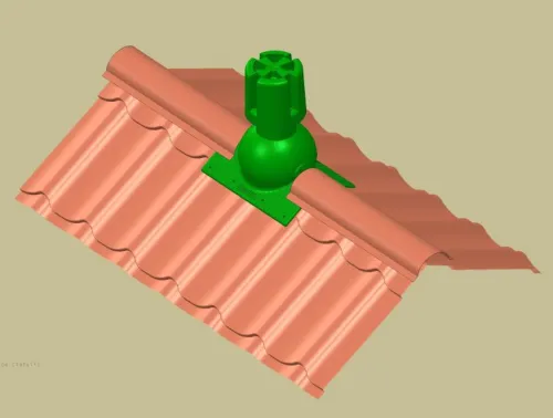 Krovent Коньковый аэратор черный (RAL 9005) Pipe-Cone (вентиляционный)  для любого вида кровли купить в Санкт-Петербурге