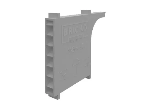 Вентиляционная коробочка для кирпичной кладки BRICKO V-Box 90х60х10мм светло-серый купить в Санкт-Петербурге