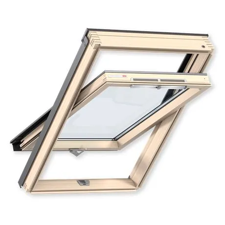 Мансардное деревянное однокамерное окно Velux (Велюкс) GZR CR02 3050B 55х78 см (ручка снизу) купить в Санкт-Петербурге