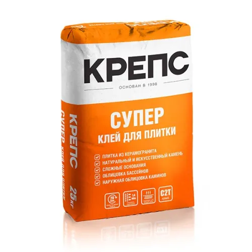 СУПЕР клей для плитки и керамогранита для сложных оснований, адгезия 1,4 Мпа купить в Санкт-Петербурге