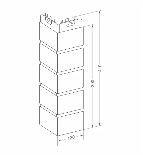 Угол наружный Grand Line Клинкерный кирпич Design (цвет шва RAL 7006) купить в Санкт-Петербурге