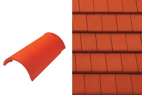 Planoton (Figaro) Коньковая черепица гладкая №6 22,5см (2,7 шт/пм) Красный ангоб Tondach купить в Санкт-Петербурге