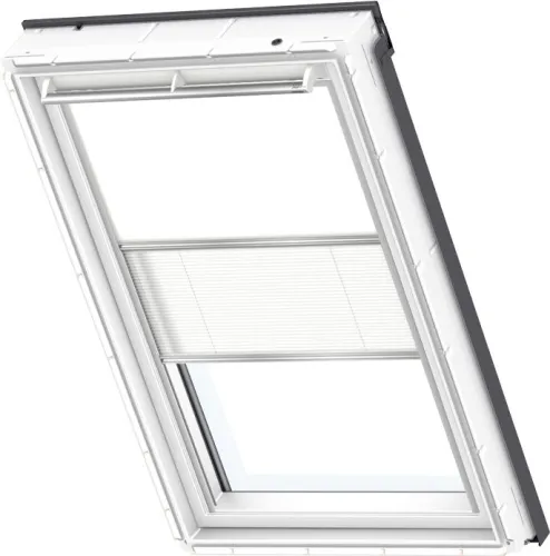 Затемняющая штора-плиссе Velux DFD PК06 94*118 Дуо белая 1025/1016 Велюкс купить в Санкт-Петербурге