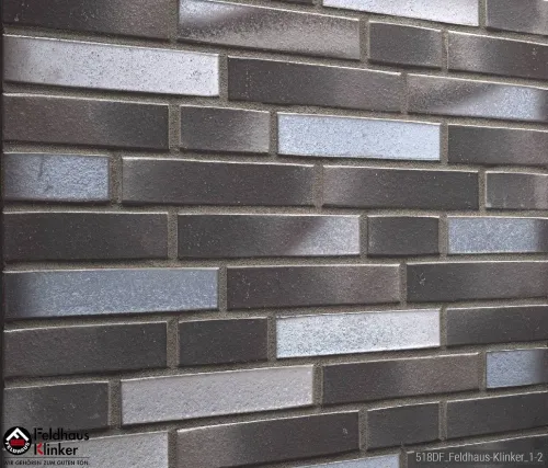 Клинкерный кирпич FeldHaus K518LDF geo platinum liso купить в Санкт-Петербурге