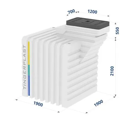 Емкость бесшовная Тингард COMFORT M 1900х1900х2100 (2650)мм купить в Санкт-Петербурге