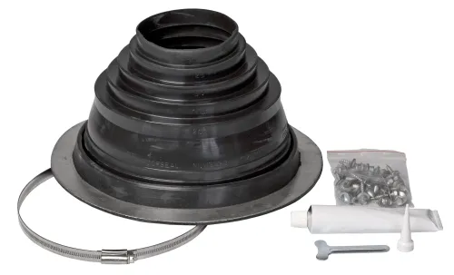 Резиновый уплотнитель для металлических кровель ROOFSEAL-комплект №-4/7 D150-280мм (уплотнитель, метал.хомут, шурупы, силикон, инструкция) Vilpe купить в Санкт-Петербурге
