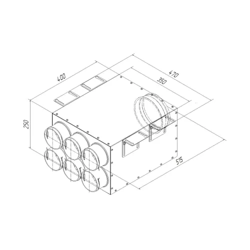 Коллектор металлический на 6 выходов KV 160/90x6 Provent
(Комплектуется без фланцев. Фланцы/заглушки необходимо докупать дополнительно) купить в Санкт-Петербурге