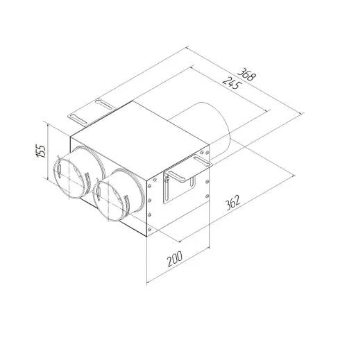 Пленум прямой круглый на 2 выхода VPD 125/90x2 Provent (Комплектуется без фланцев. Фланцы/заглушки необходимо докупать дополнительно) купить в Санкт-Петербурге