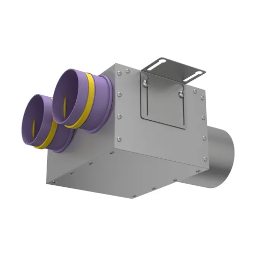 Пленум прямой круглый на 2 выхода VPD 125/90x2 Provent (Комплектуется без фланцев. Фланцы/заглушки необходимо докупать дополнительно) купить в Санкт-Петербурге