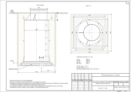 Кессон ТОПОЛ-ЭКО К-3 Long (муфта 106-114) 1300х1300х2600мм купить в Санкт-Петербурге