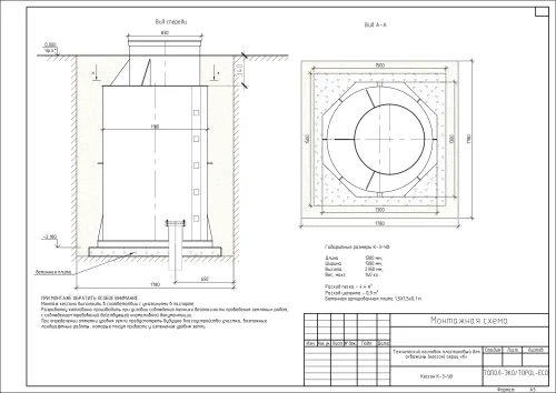 Кессон ТОПОЛ-ЭКО К-3 удл (муфта 140-150) 1300х1300х2350мм купить в Санкт-Петербурге