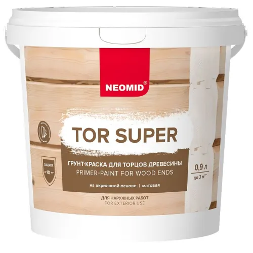 Грунт-краска TOR Super 0,9л База А готовый NEOMID купить в Санкт-Петербурге