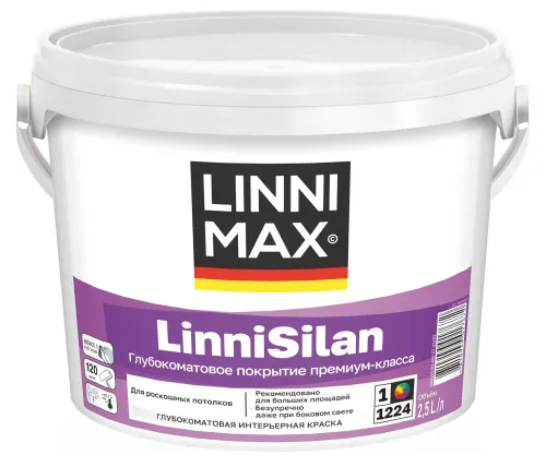 LinniSilan 2,5л Краска водно-дисперсионная д/внутренних работ База1 LINNIMAX купить в Санкт-Петербурге