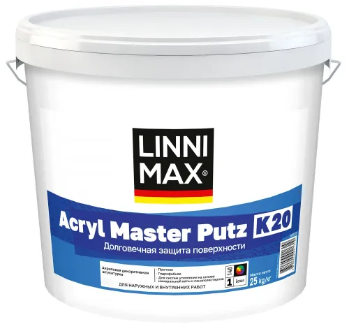 Acryl Master Putz K15 25кг Штукатурка декоративная акриловая д/внутр и наружных работ База3 LINNIMAX купить в Санкт-Петербурге